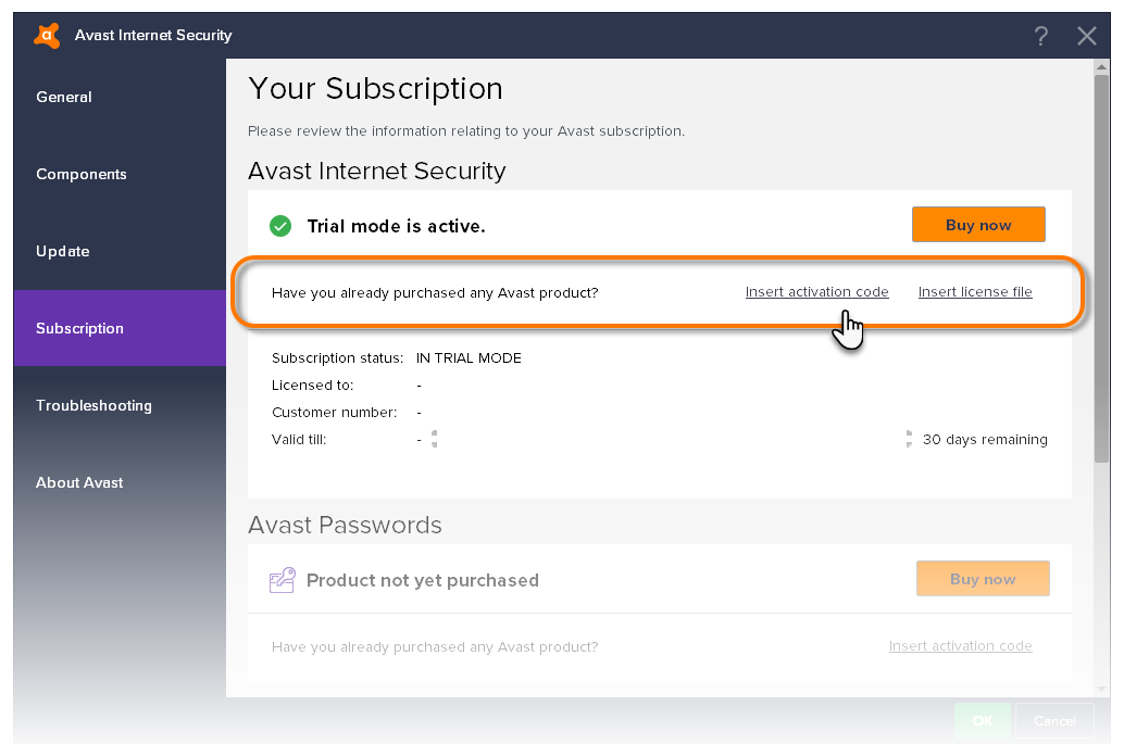 Avast internet security activation code free