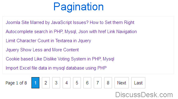 Simple Pagination Code In Php Free Download